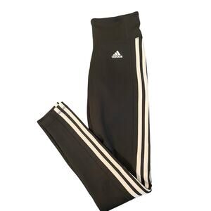 Adidas Climalite 3-Stripe Full Length Tights Black/White size Small NWOT